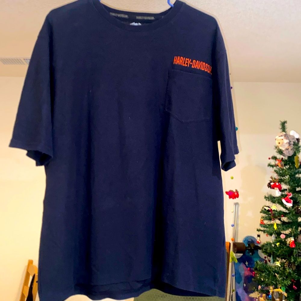 Black Front Pocket Harley-Davidson Short Sleeve T-Shirt